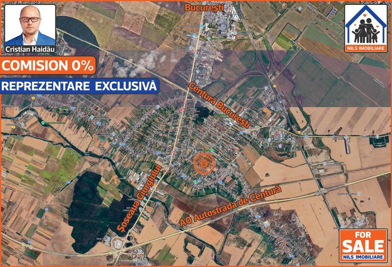 Jilava, IF,  teren (1791 mp) cu toate utilitatile, 70 euro/mp,